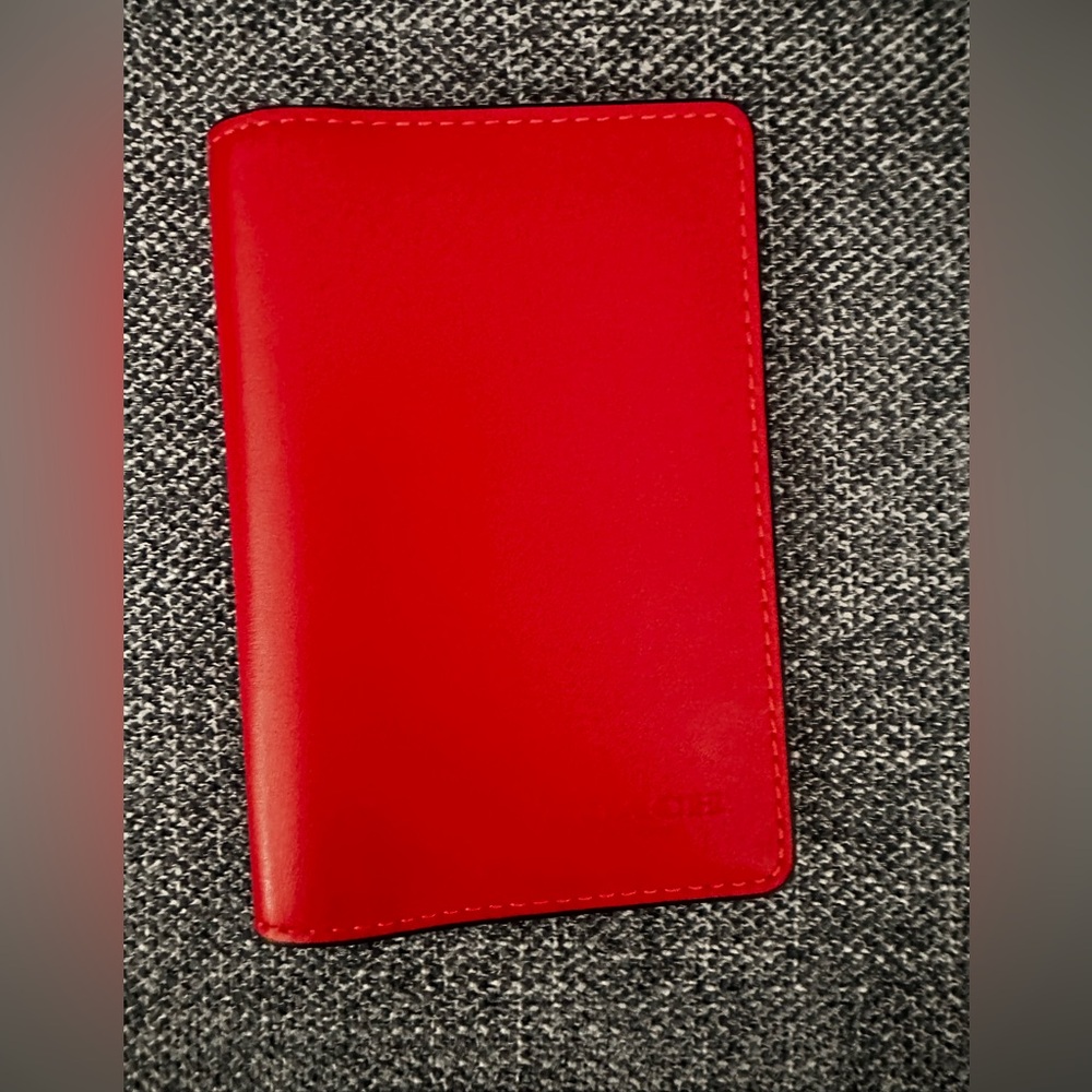 Coach Vibrant Red Leather Card Holder